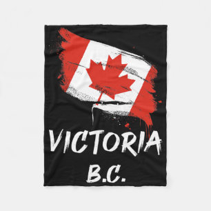 Victoria Bc Kanada Splatter-Flagge Reise Urlaub Fleecedecke