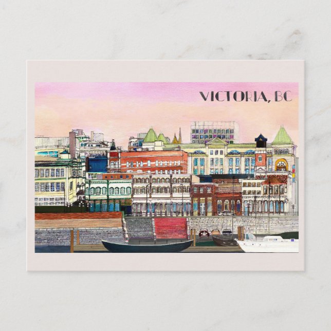 Victoria BC Metropolitan Travel Postcard Postkarte (Vorderseite)