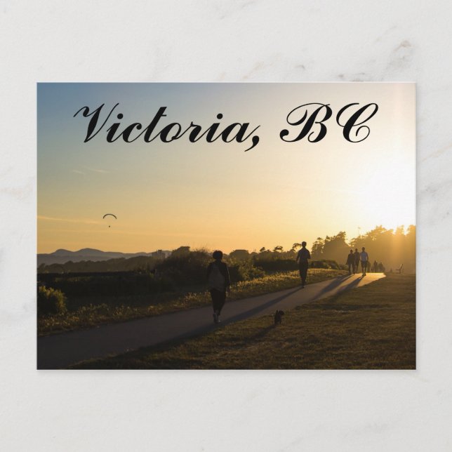 Victoria BC Sunset Postcard Postkarte (Vorderseite)