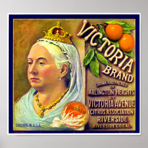 Victoria Brand Orange Kistenetikett Schmidt Litho Poster