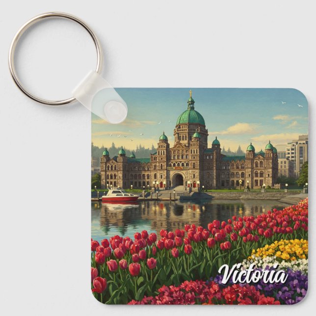 Victoria British Columbia Canada Travel Schlüsselanhänger (Vorderseite)
