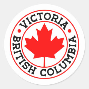 Victoria British Columbia Souvenir Kanadisch Runder Aufkleber