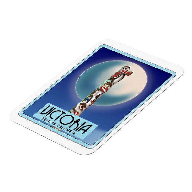 Victoria British Columbia Totem Pole. Magnet (Linke Seite)