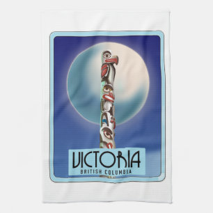 Victoria British Columbia Totempfahl. Geschirrtuch