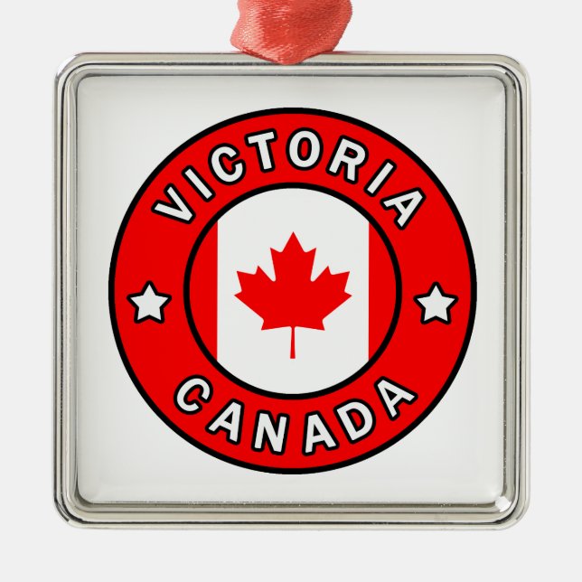 Victoria Canada Ornament Aus Metall (Vorne)