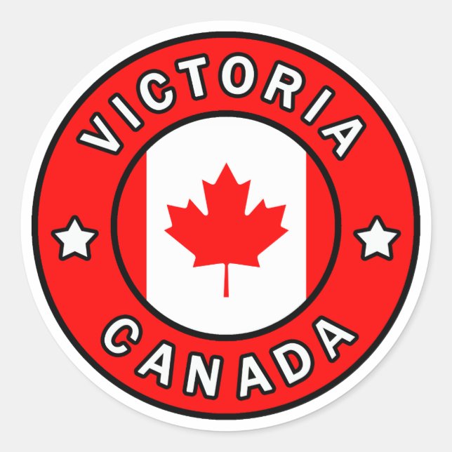 Victoria Canada Runder Aufkleber (Vorderseite)