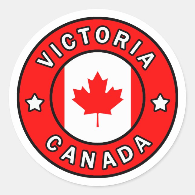 Victoria Canada Runder Aufkleber (Vorderseite)