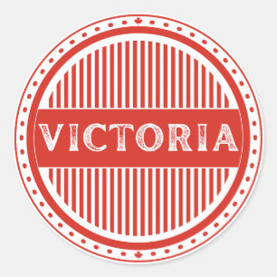 Victoria City Pride Emblem – Kanadische Identität Runder Aufkleber