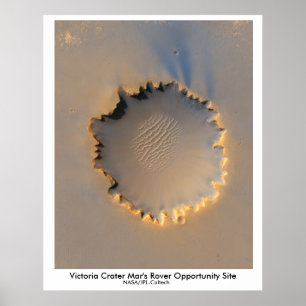 Victoria Crater Mars Rover Landing Site Poster