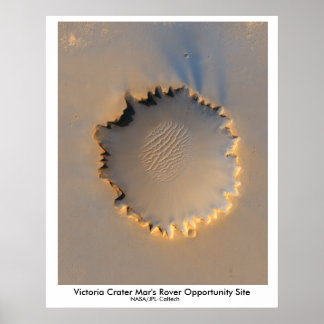 Victoria Crater Mars Rover Landing Site Poster