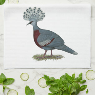 Victoria Crowned Pigeon Geschirrtuch