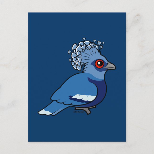 Victoria Crowned Pigeon Postkarte (Vorderseite)