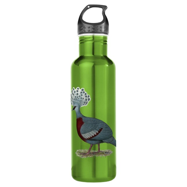 Victoria Crowned Pigeon Trinkflasche (Vorderseite)