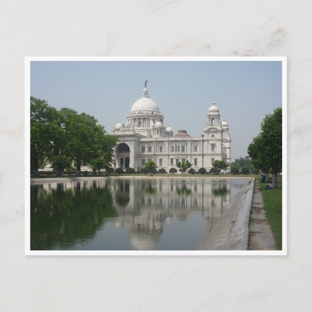 Victoria-Denkmal Reflexion Postkarte (Vorderseite)