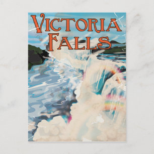 Victoria-Fälle Vintage-Reiseposter Postkarte