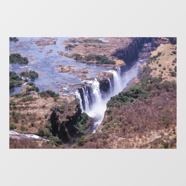 Victoria Falls aerial view - Simbabwe, Afrika Fensteraufkleber (Blatt)