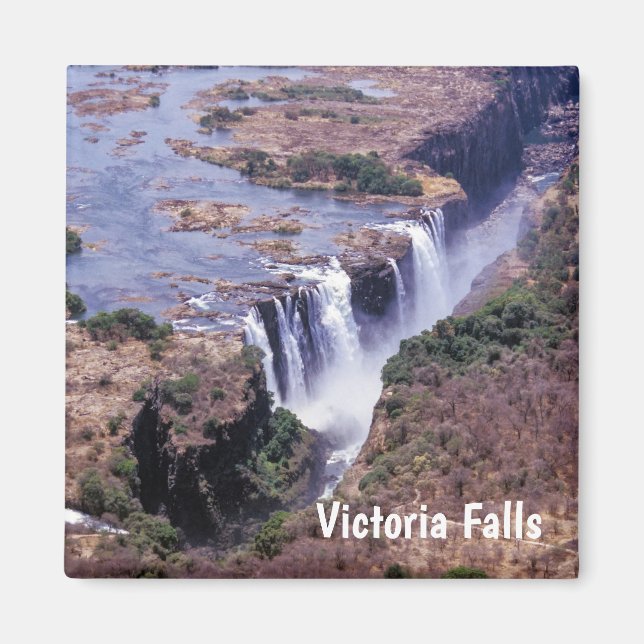 Victoria Falls aerial view - Simbabwe, Afrika Magnet (Vorne)