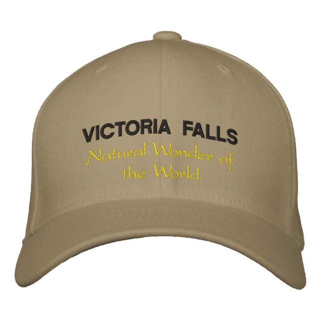 VICTORIA FALLS, Naturwunder der Welt Bestickte Baseballkappe (Vorderseite)