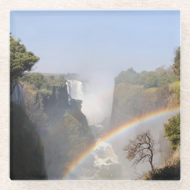 Victoria Falls Rainbow Glasuntersetzer (Vorderseite)