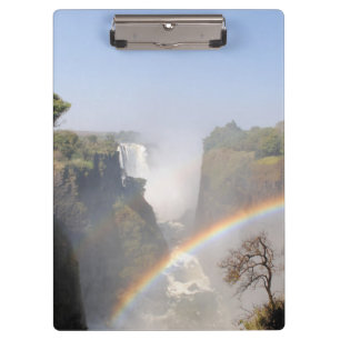 Victoria Falls Rainbow Waterfall Foto Klemmbrett