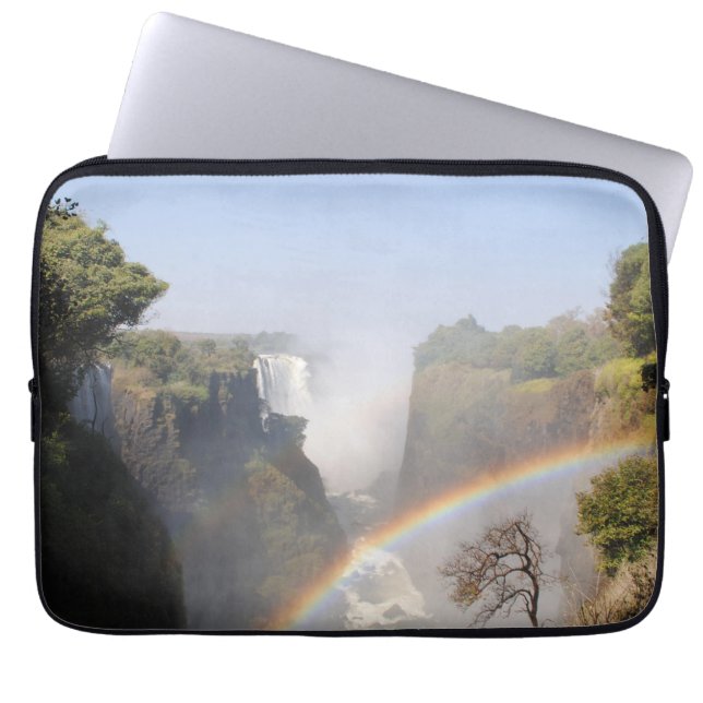 Victoria Falls Rainbow Waterfall Foto Laptopschutzhülle (Vorderseite)