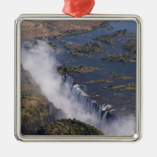 Victoria Falls, Zambesi River, Sambia - Simbabwe Silbernes Ornament