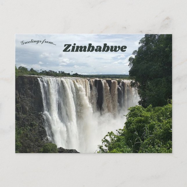 Victoria Falls Zimbabwe Postkarte (Vorderseite)