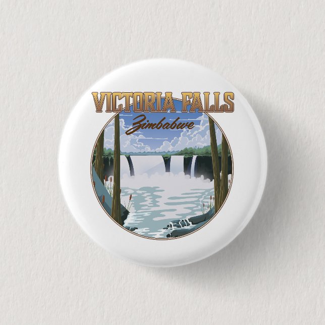 Victoria fällt Zimbabwe Button (Vorderseite)