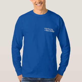 Victoria-Hafen-Logo Besticktes Langarmshirt
