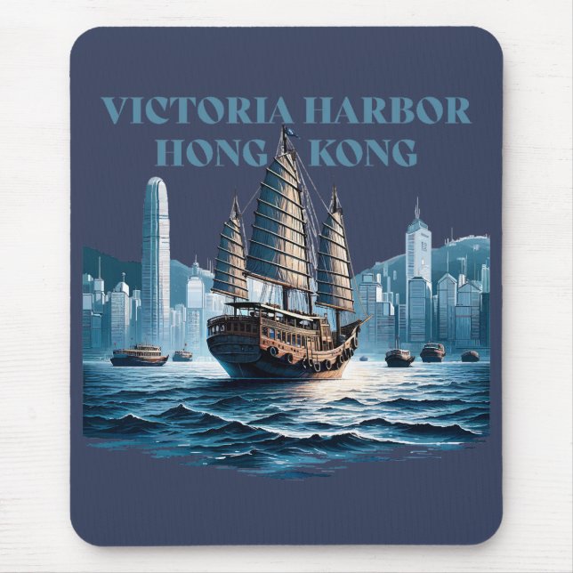 Victoria Harbor Hong Kong China Mousepad (Vorne)