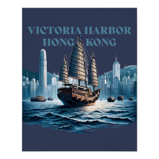 Victoria Harbor Hong Kong China Poster (Vorderseite)