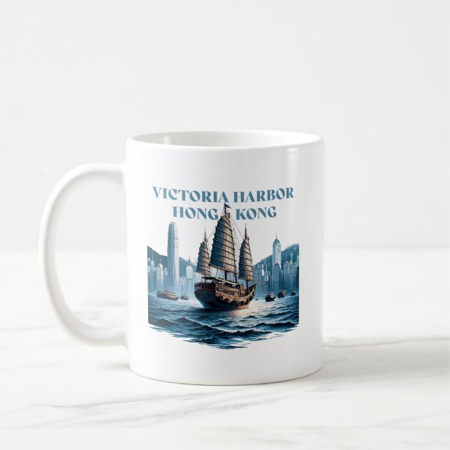 Victoria Harbour Hong Kong China Kaffeetasse (Links)