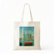 Victoria Harbour Hongkong Retro-Skyline
