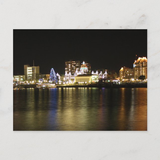 Victoria Harbour Lights Postkarte (Vorderseite)