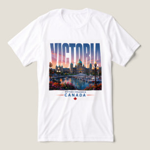 Victoria Kanada Hafen Garten Reise Tri-Blend Shirt
