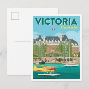 Victoria Kanada Kunst Vintage Reise Postkarte