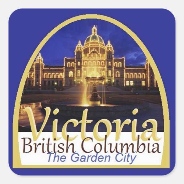 VICTORIA Kanada Quadratischer Aufkleber (Vorderseite)