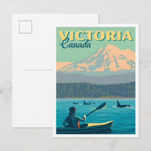 Victoria Kanada Vintage Reise Postkarte