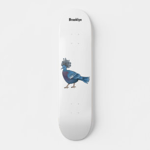 Victoria-Krone-Taube-Cartoon Skateboard