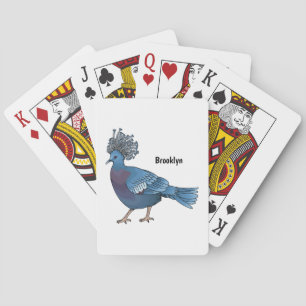 Victoria-Krone-Taube-Cartoon Spielkarten
