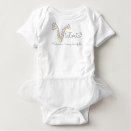 Victoria monogram V name und bedeutet baby romper Baby T-shirt
