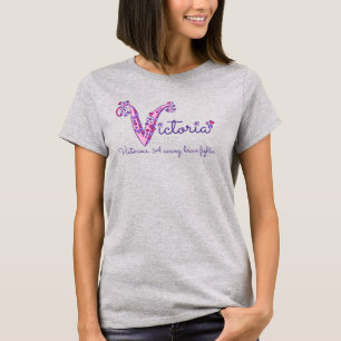 Victoria monogram V name und bedeutet baby romper T-Shirt