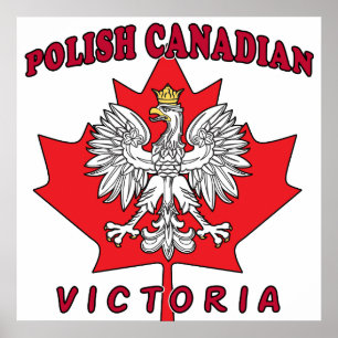 Victoria Polnisch kanadisches Leaf Poster