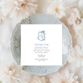 VICTORIA Regency Blue French Garden Paper Napkin Serviette