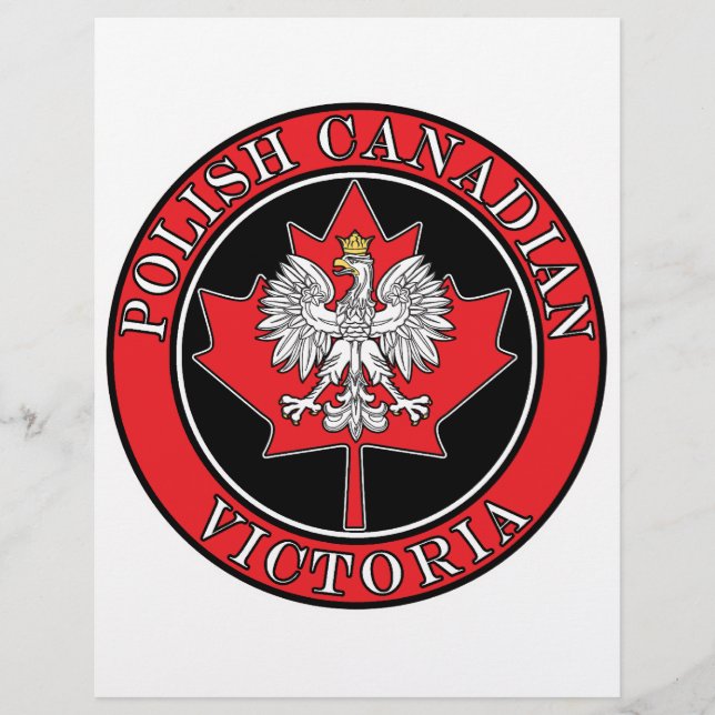 Victoria Round Polnisch kanadisches Leaf Flyer (Vorne)