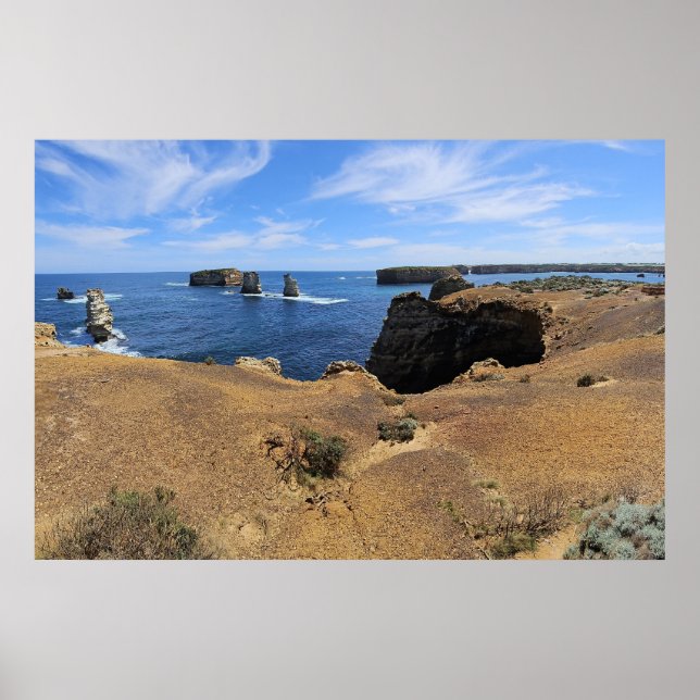 Victoria’s Bay of Islands Coastal Panorama Poster (Vorne)