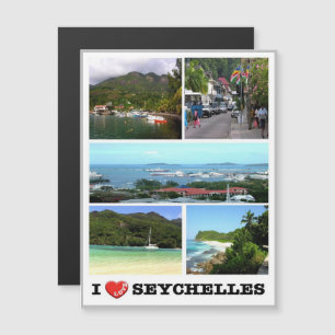 Victoria - Seychellen - I Liebe - Magnetkarte