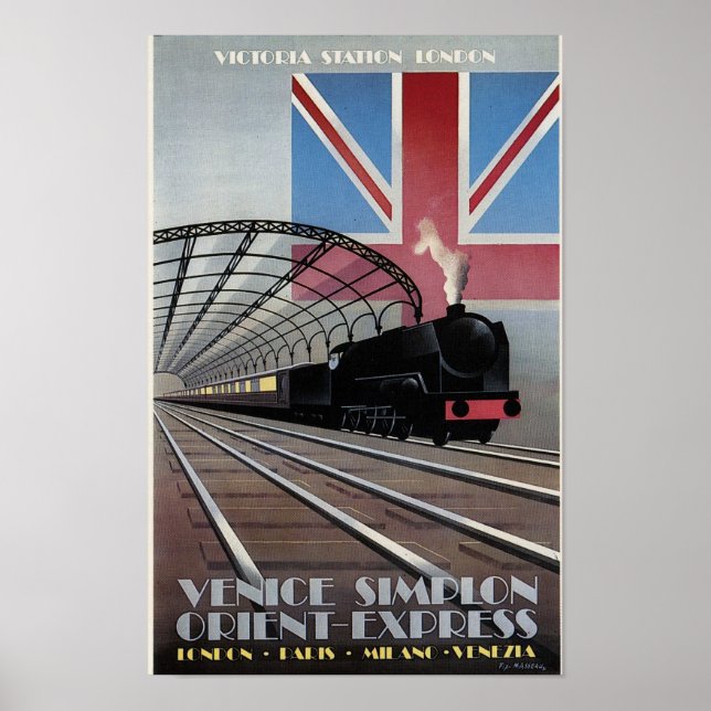 Victoria Station Orient Express Train Poster 1932 (Devant)