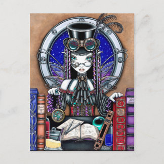 Victoria Steam Punk Fee Postcard Postkarte