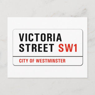 Victoria Street, London Street Sign Postkarte